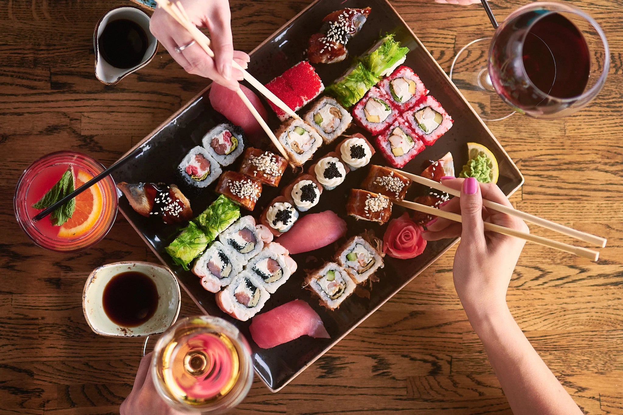 Sushi’s delicate textures and gentle umami shine brightest with crisp, finely balanced wines that refresh the palate and elevate every bite.